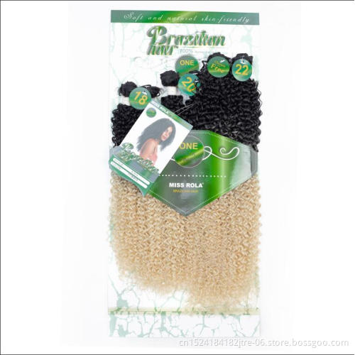 premium high temperature fiber 613 jerry curl 30 inches synthetic hair extensions weaves 3 in 1, super diva synthetic afro weave
